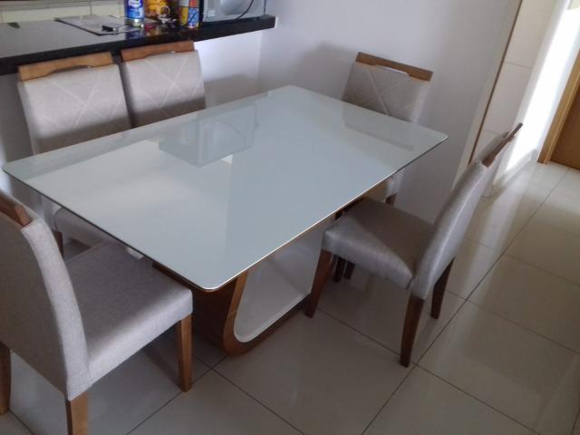 Mesa toulosse retangular 6 pintura laqueada - Foto 2