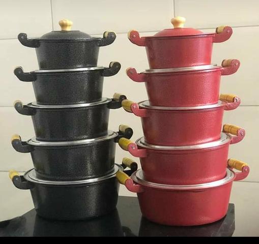 Jogo de panelas aluminio batido (5) peças APARTIR DE 179.90 faço entrega passa CARTÃO