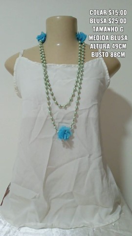 Look blusa + colar
