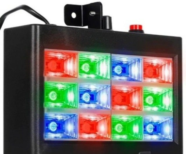 Estrobo Refletor Holofote RGB 12 LEDs 15w Dj