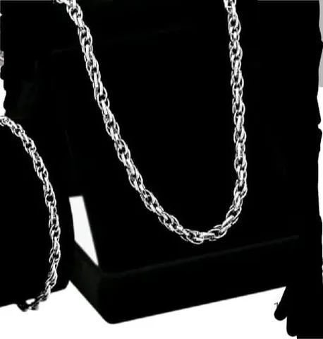 Kit cordão masculino e pulseira  - Foto 2