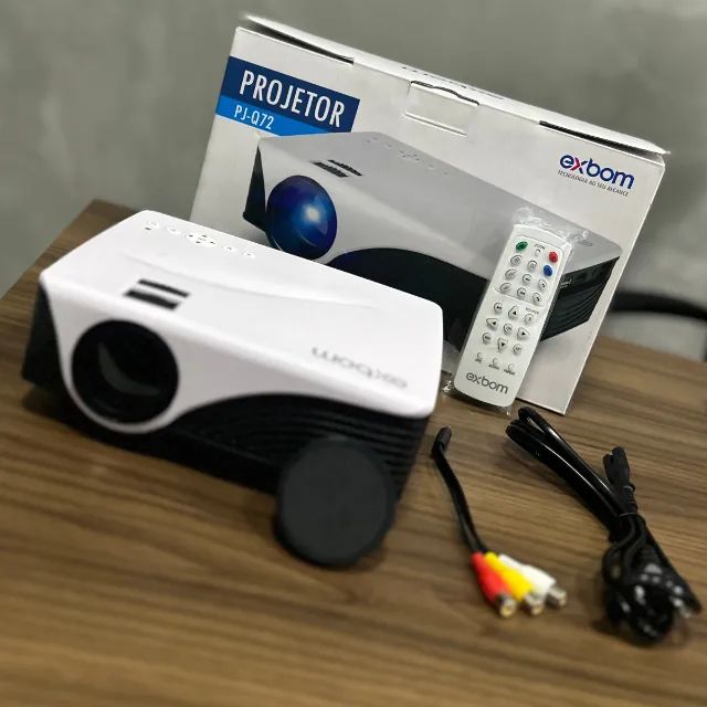 Projetor Exbom 1200 lumes Hdmi Projetar ate 120? Branco de Led  - Foto 4