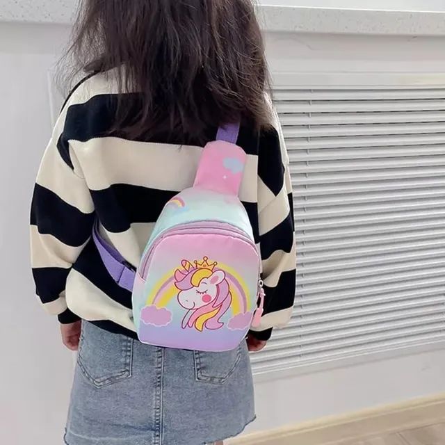 Bolsa infantil de meninas do unicórnio  - Foto 2