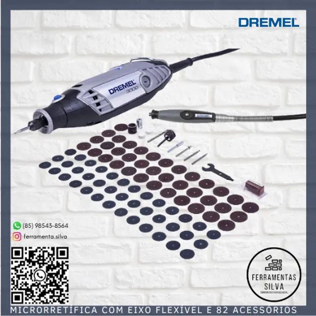 Micro Retífica Dremel 3000, 82 acessórios