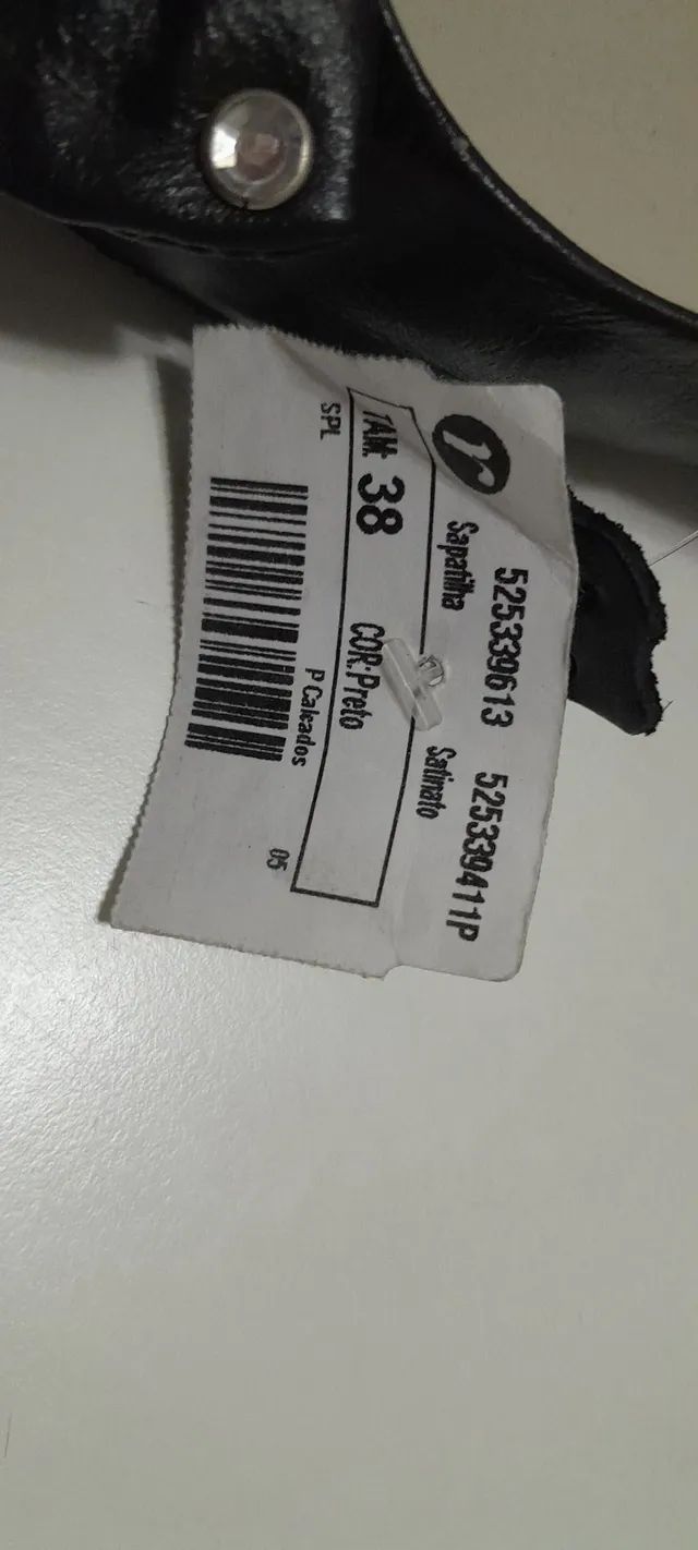 Sapatilha Satinatto Preta tam 38 - Foto 2