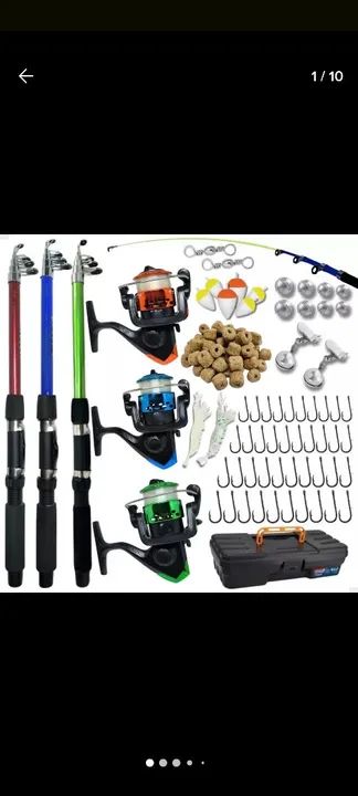 Kit de Pesca Completo - Varas, Carretilhas e Acessórios