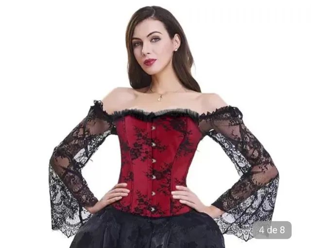 CORSET VERMELHO & PRETO