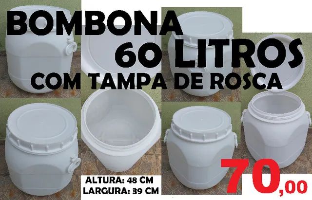 Tambor plástico alimentar de 60 litros