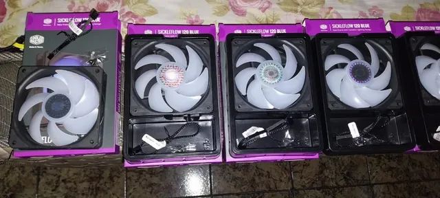 Kit 7 Ventoinha Cooler Master Azul - Foto 2