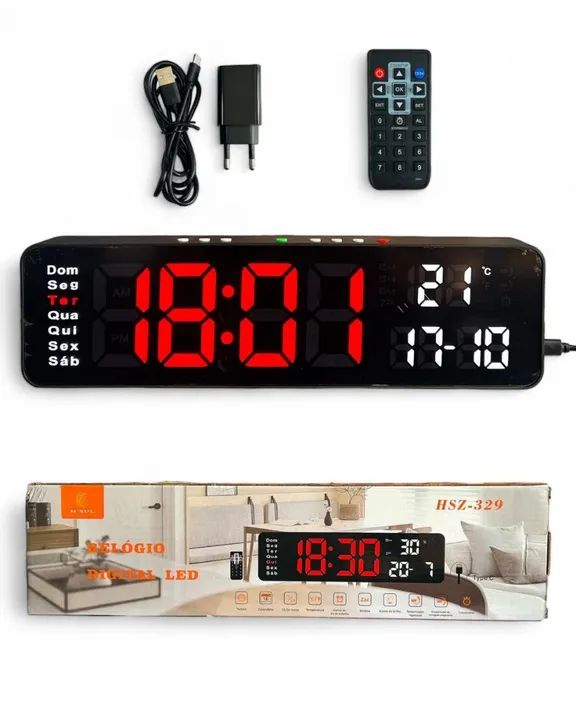 RELÓGIO DIGITAL LED COM CRONÔMETRO 