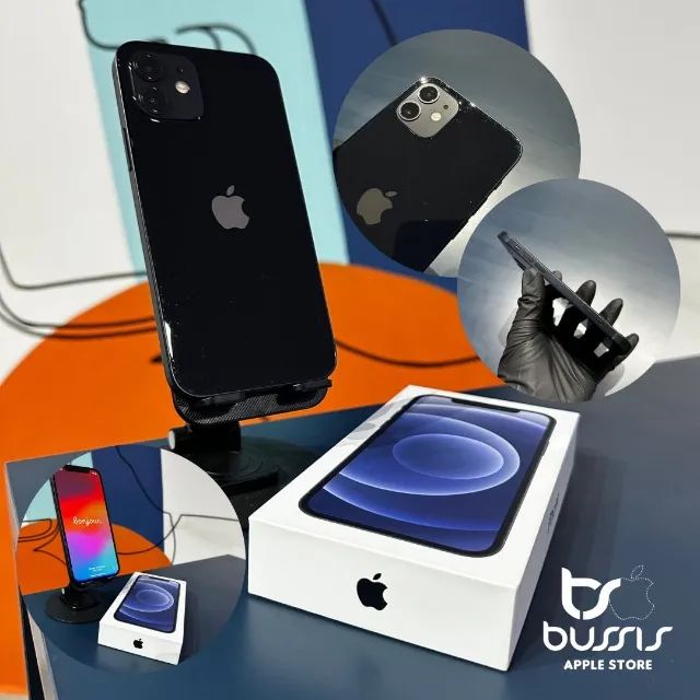IPhone 12 Preto 64Gb Semi novo Saude de Bateria 86% | Loja Física