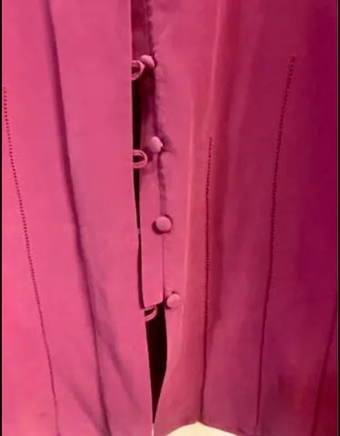 Camisa de Seda Pura Rosa Sulferino -Tamanho P (até 40/42) - Foto 4