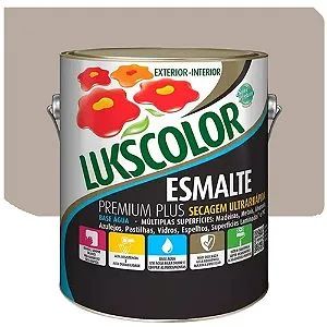 Tinta Esmalte Lukscolor Premium Plus Base Água Acetinado Irish Coffee 3,2 Litros