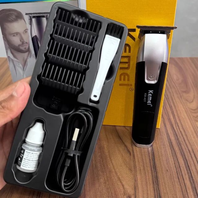 Máquina de Corte e Acabamento Kemei KM-431 Original Bivolt - Foto 6