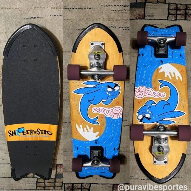 Skate Smoothstar Flying Fish Simulador Surf Carver Yow - Foto 3