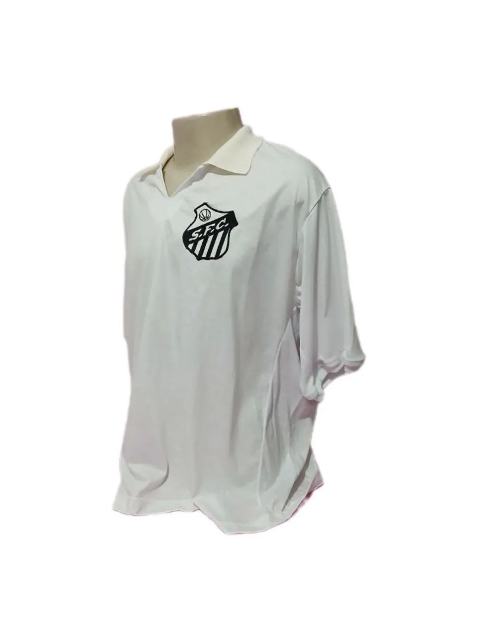 Camisa Santos FC Retrô Futebol Pelé Algodão  - Foto 3