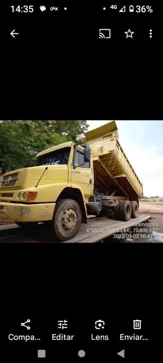 Caçamba Mercedes 1620 ano 2000 - Foto 2