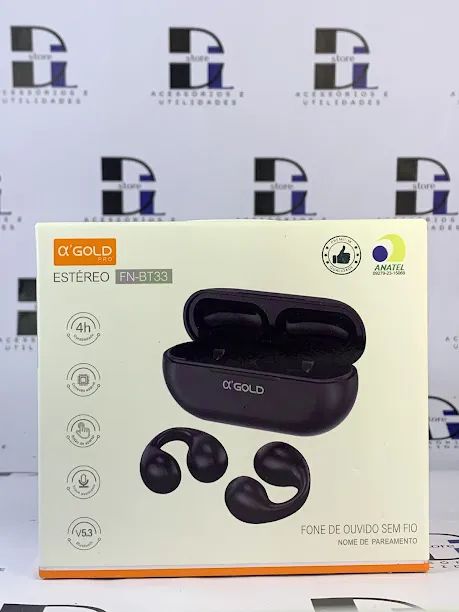 Fone bluetooth sem fio BT33 A?gold formato U - Foto 5