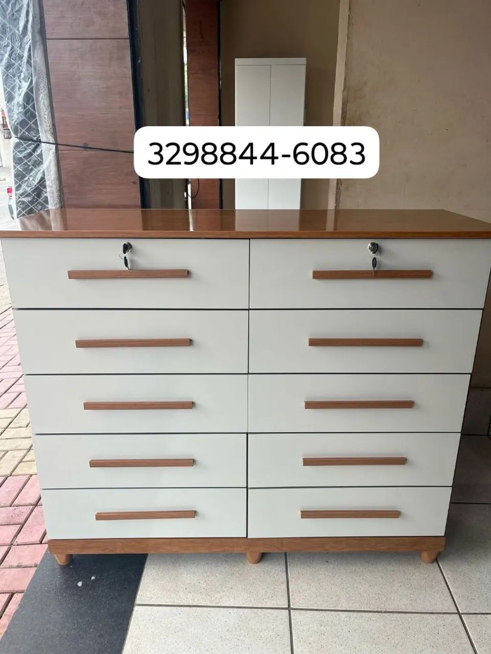 Cômoda 10 Gavetas Nova com chave na Promoção 
