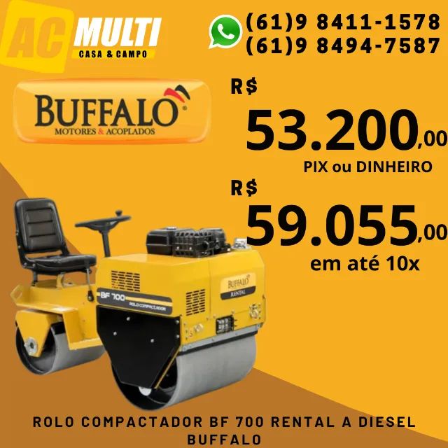 ROLO COMPACTADOR BF 700 RENTAL a DIESEL BUFFALO