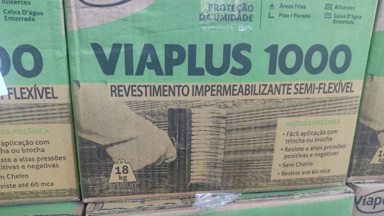Viáplus 1000 - Revestimento Impermeabilizante Semi-Flexível