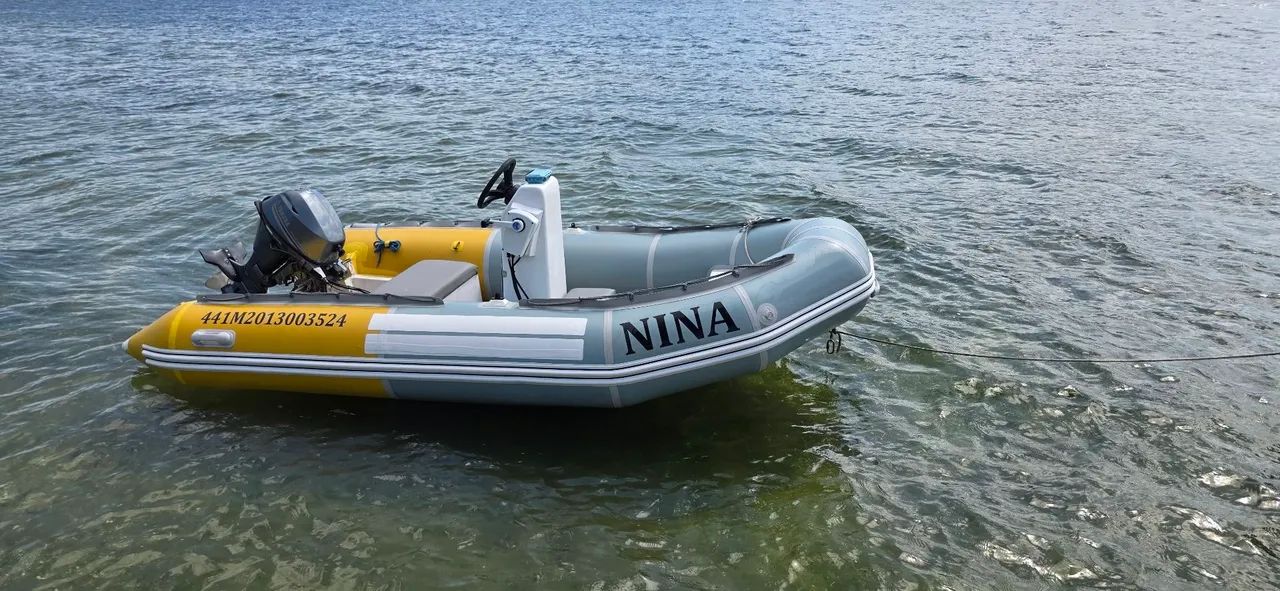 Barco Inflável 4,20m com Motor Yamaha 20HP + Carreta - Pronto para o Lazer!! - Foto 11