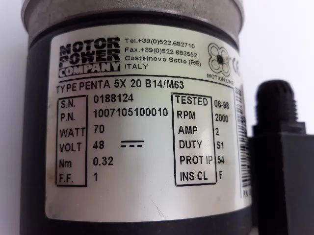 Penta 5x-20-B14M63 CN Motor Power
