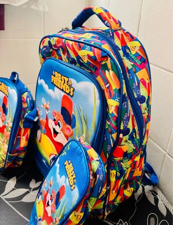 Kit Mochila, Lancheira e Estojo Best Friends Ursinho - Foto 2