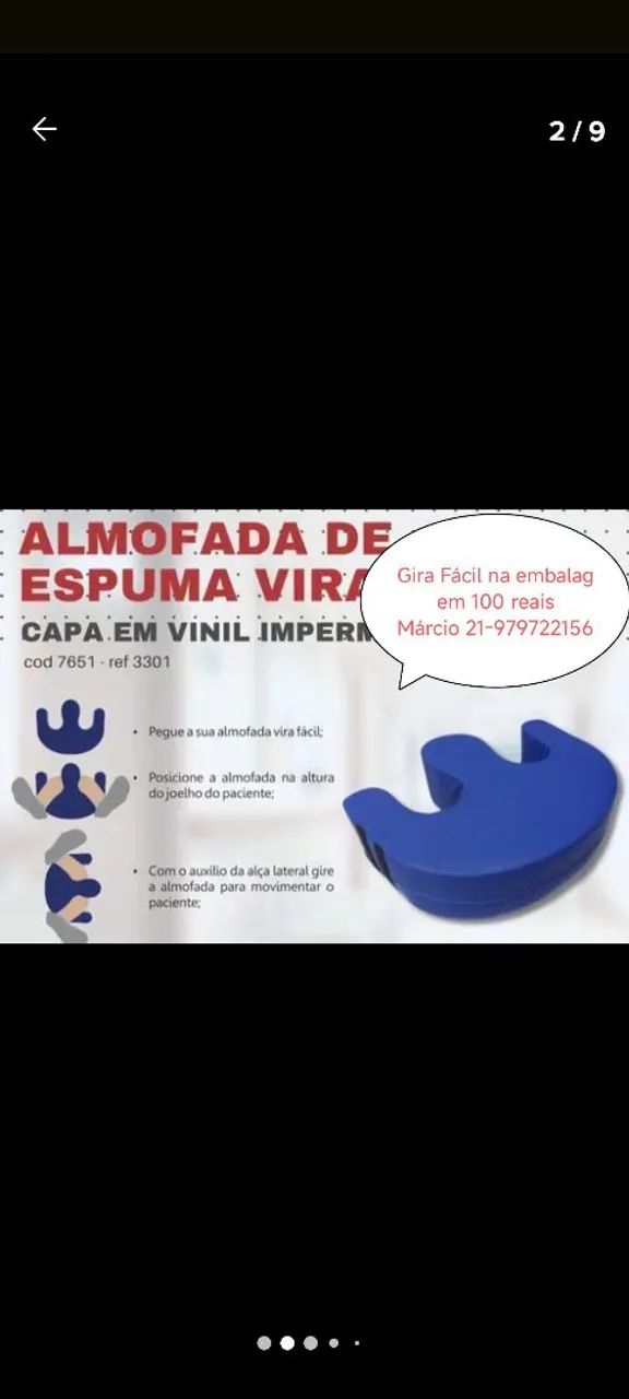 Almofada de Espuma Vira Fácil para Pacientes
