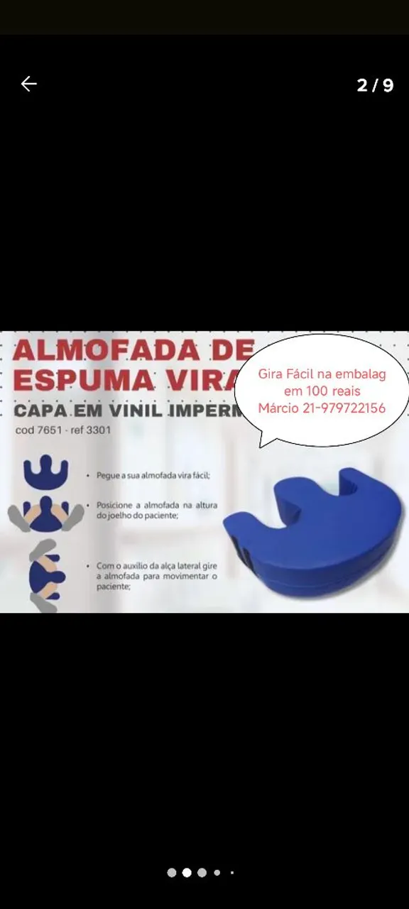 Almofada de Espuma Vira Fácil para Pacientes