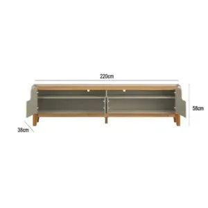 Rack Flip com Painel Supremo 4 Portas para Tv Até 85 Polegadas 2,20m de Largura - Foto 4