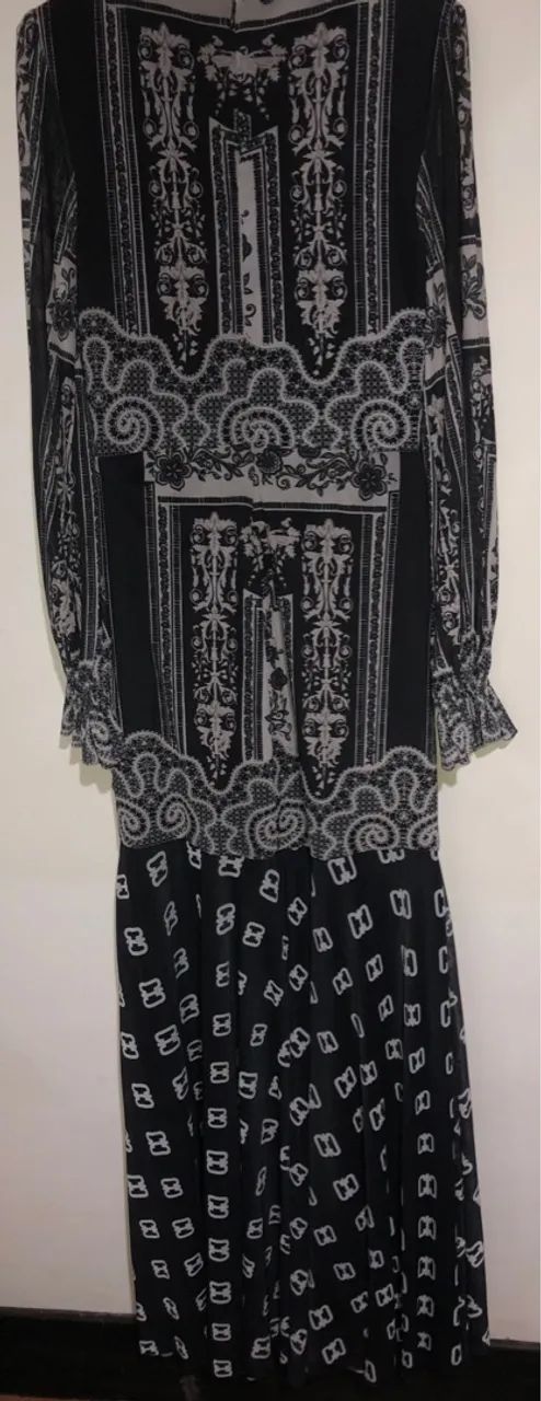 Vestido longo de tule com forro feminino tam P Carmim - Foto 5
