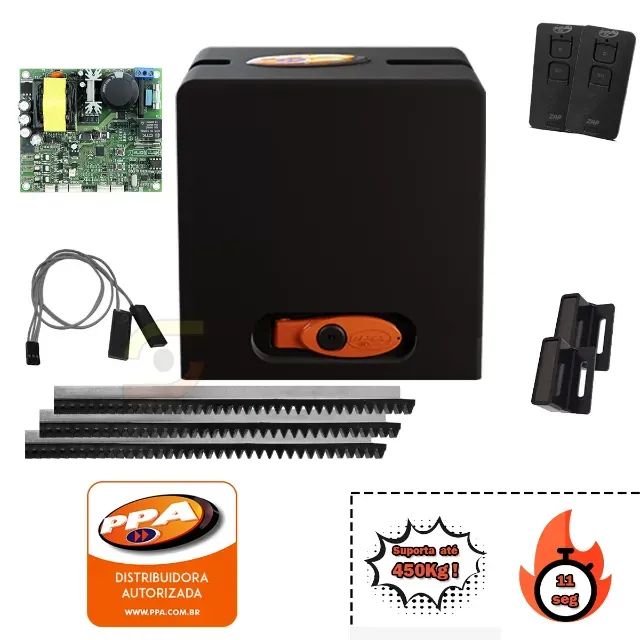 kit motor de portao ppa stark 400+ acessorios e controle 02unid.