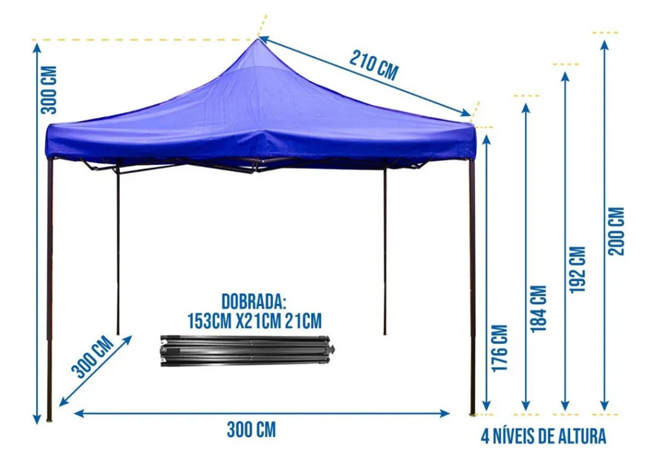 Tenda Sanfonada 3x3