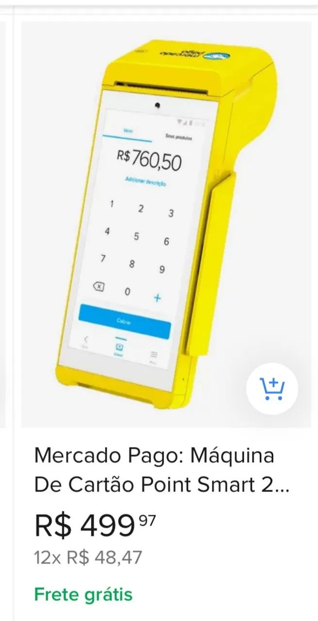 Máquina de Cartão Point Smart 2 - Mercado Pago