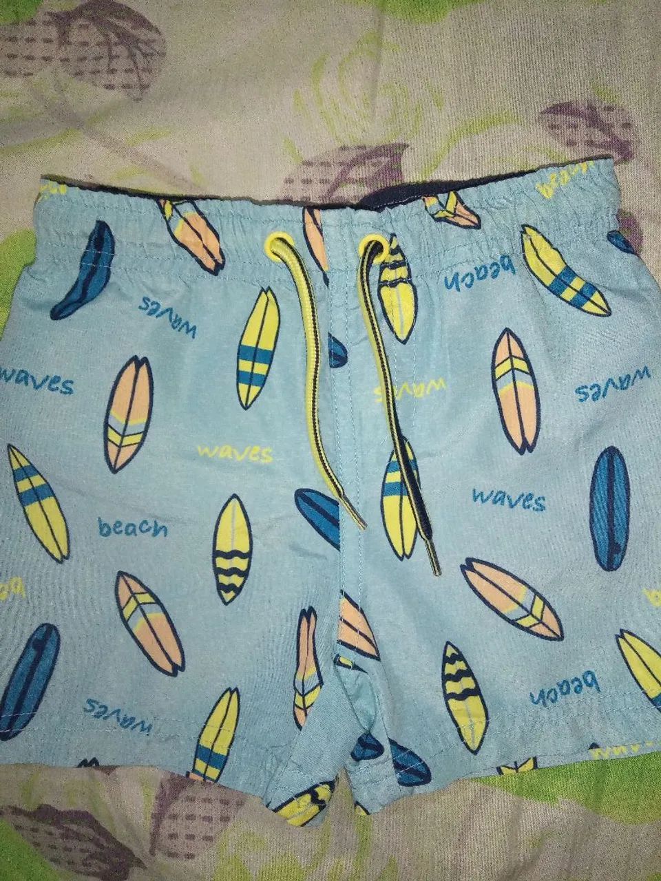 Shorts de Praia Infantil - Tamanho 6-9M - Foto 2