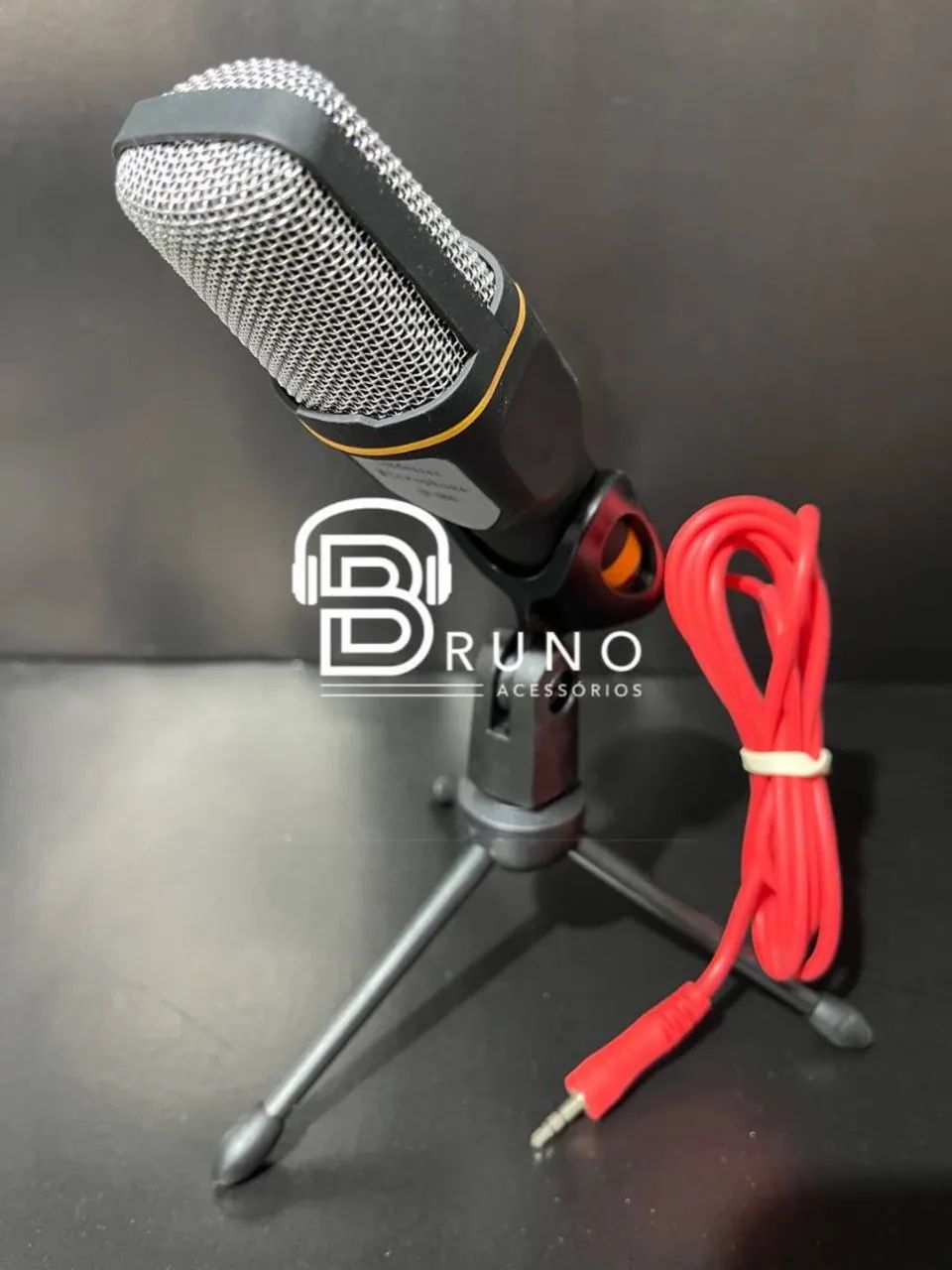 Microfone Condensador para PC com Tripé e Cabo - Novo - Foto 2