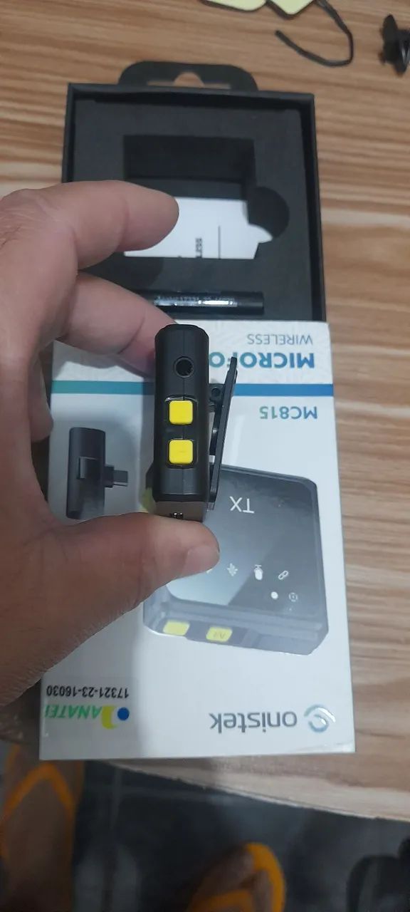 Microfone de lapela onistek novo Nunca usado . - Foto 2