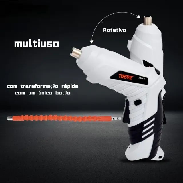 Parafusadeira Mini Portátil Bateria Acompanha Maleta 47 Pçs - Foto 3