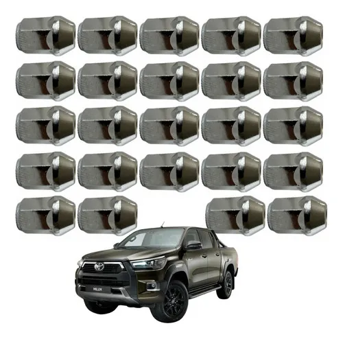 Jogo 24 Porcas Cromadas Toyota Hilux Sw4 Conica Ch21 M12x1.5