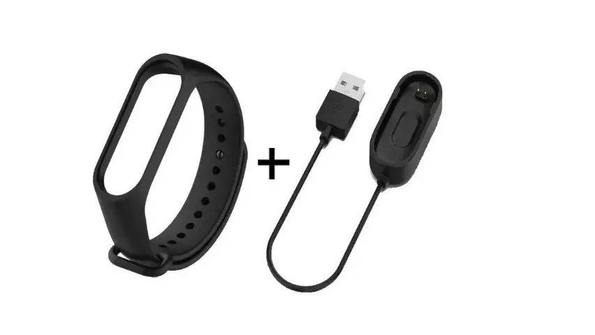 Kit carregador Pulseira Xiaomi Extra Silicone flexível para Miband M3 e M4
