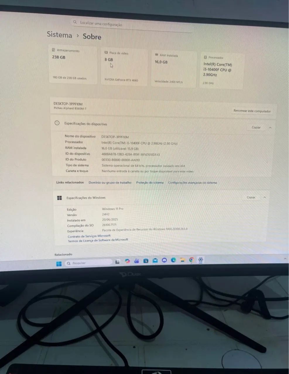 Core i5 + Rtx 4060 8 giga ssd nvmi 258 pc completo  - Foto 2