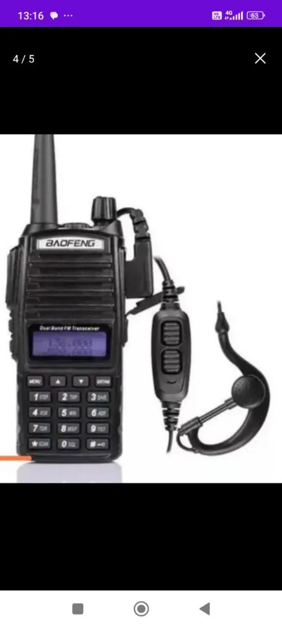 Walkie Talkie Portátil Profissional UV82  - Foto 3