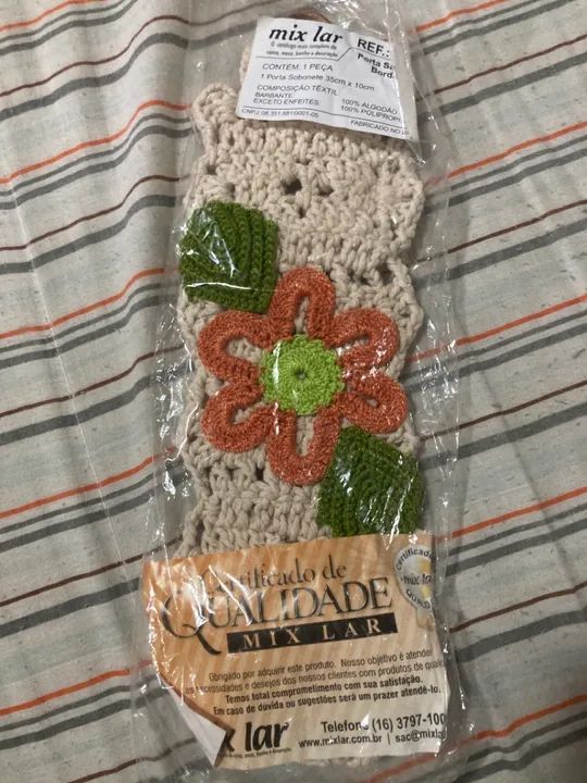 Porta Sabonete em Crochê - Mix Lar