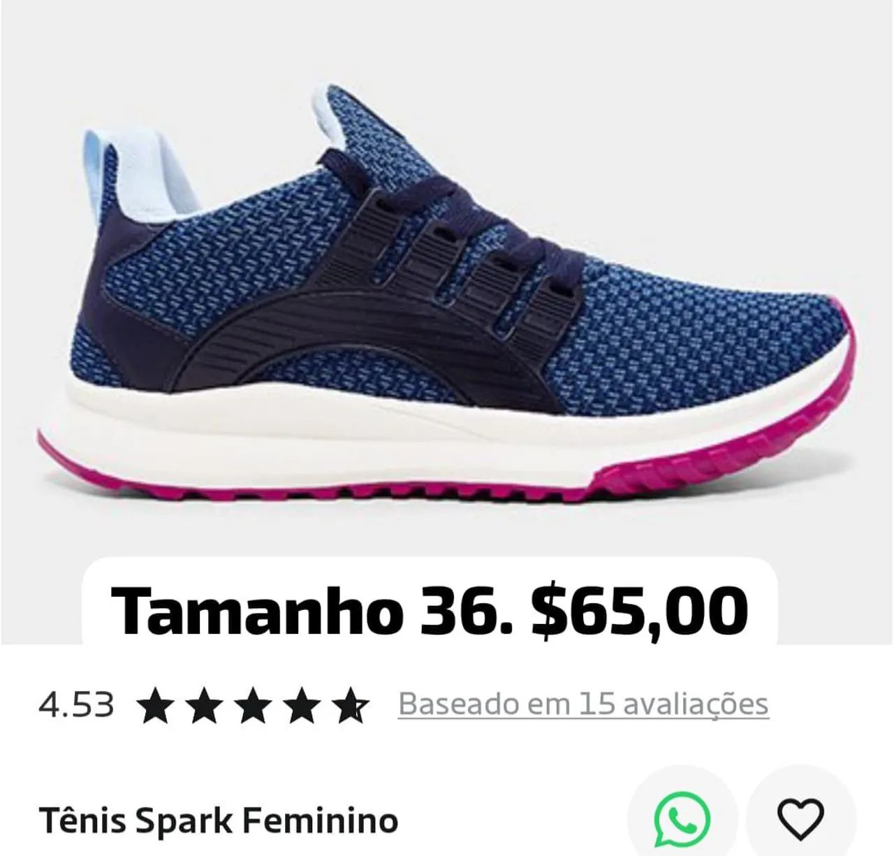 Tênis Spark masculino ou feminino 36 37 39 41 42