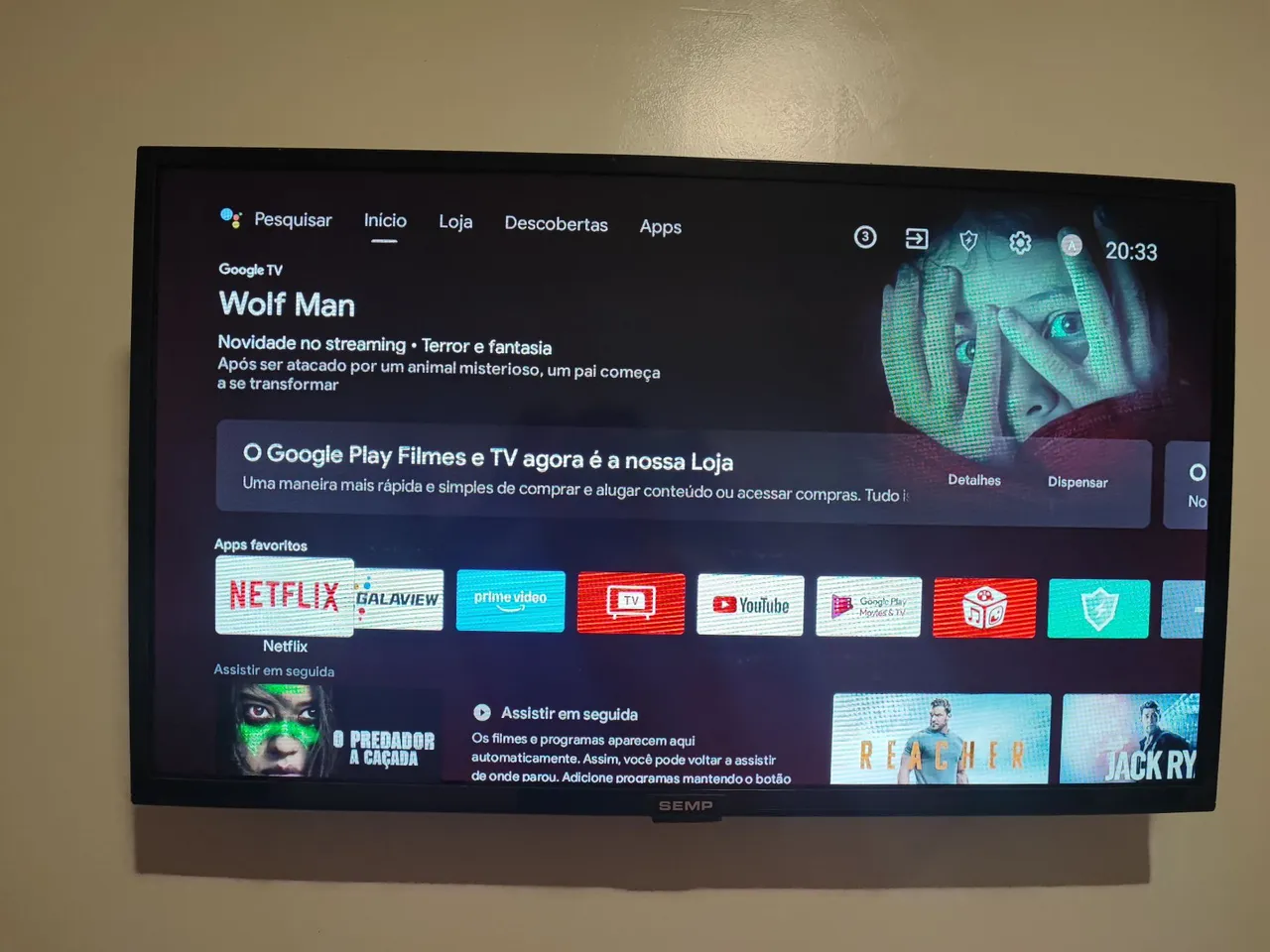TELEVISÃO SEMP ANDROID 32 POLEGADA