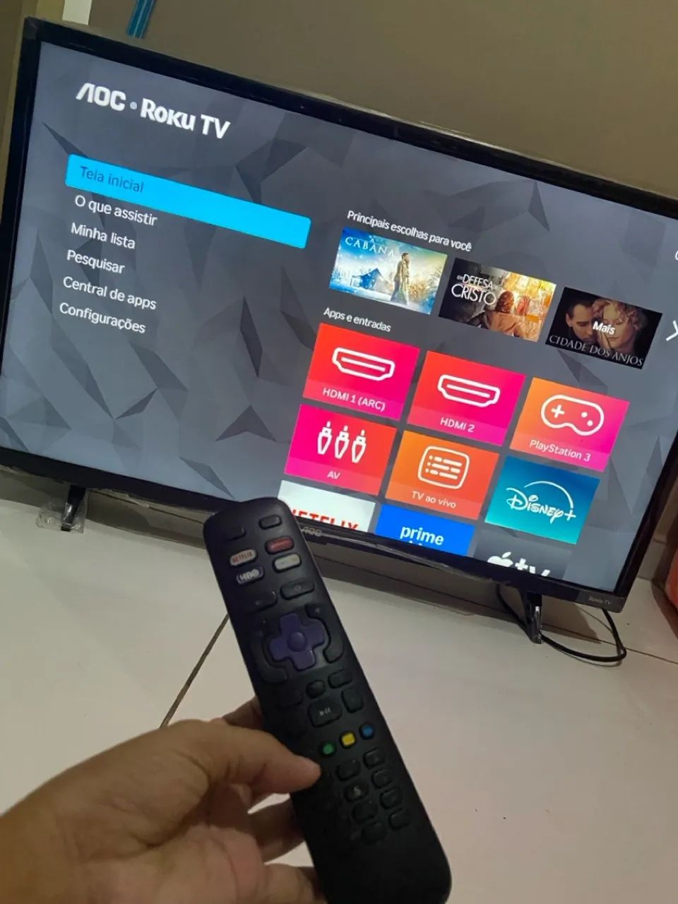 TV Smart 4K com controle remoto - Globoplay, Netflix e HBO Max - Foto 3