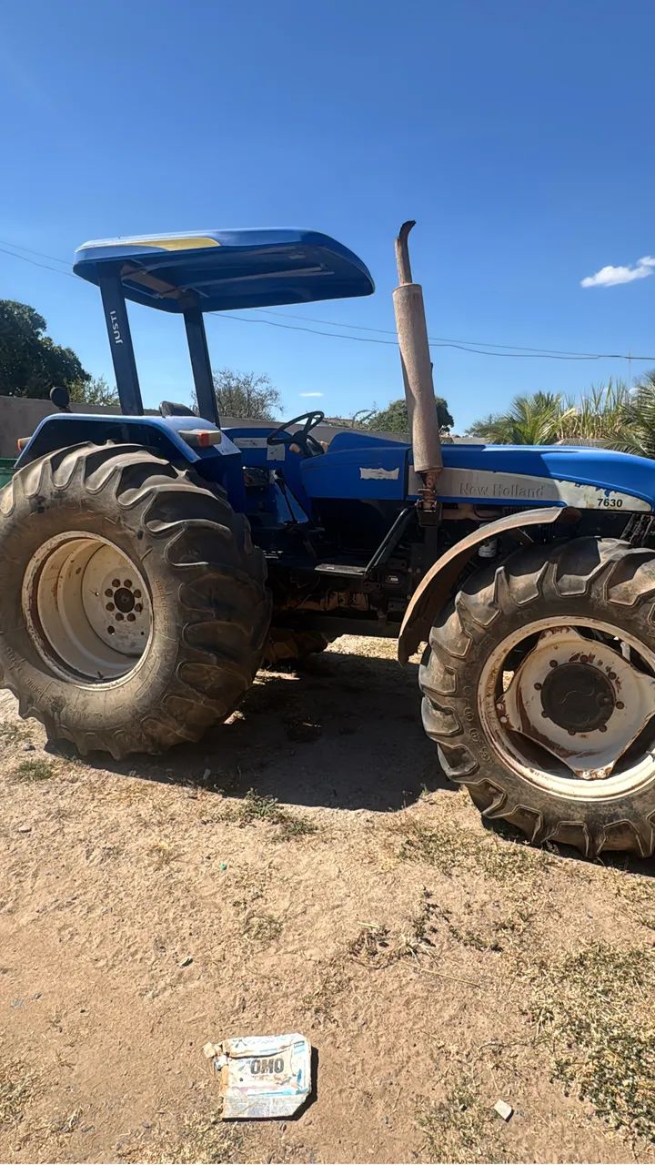 Trator Agrícola  New Holland 7630 com grade tatu 16x28 tatu  - Foto 5