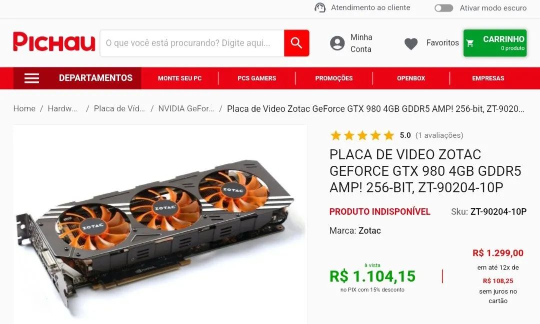 Placa de vídeo Gamer Alto desempenho triplo fan - Foto 4