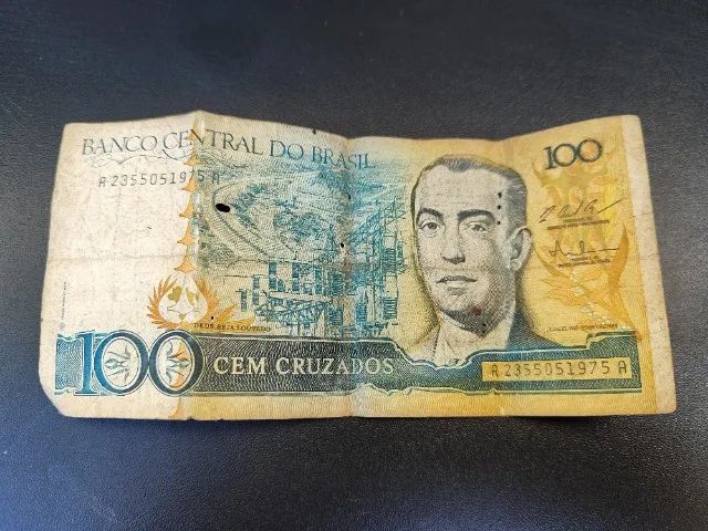 Nota Cédula de 100 Cruzados - Foto 3